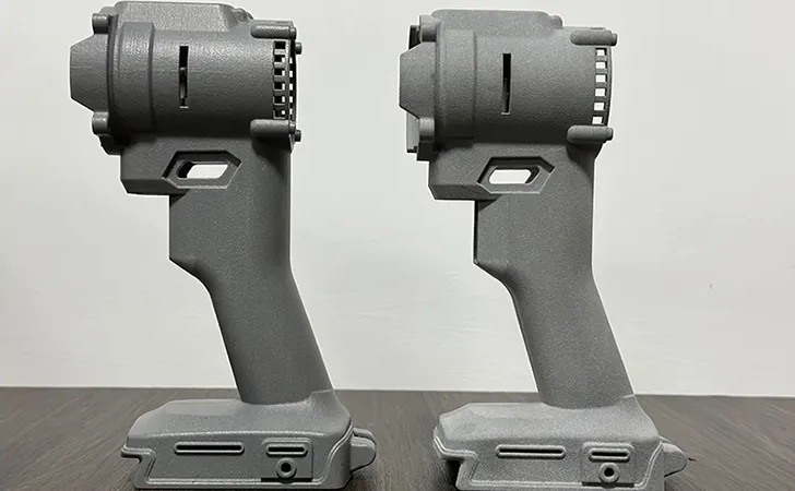 Gehäusebauteil aus aluminiumgefülltem PA12 AF40 Pulver (grau)